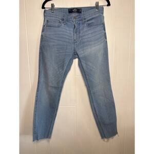 Hollister cropped raw hem skinny jeans size 28